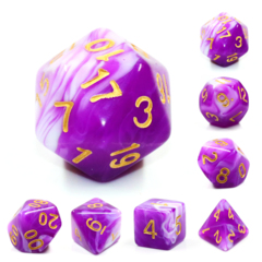 Berry Creme Dizzy HD Polyhedral 7 Dice Set